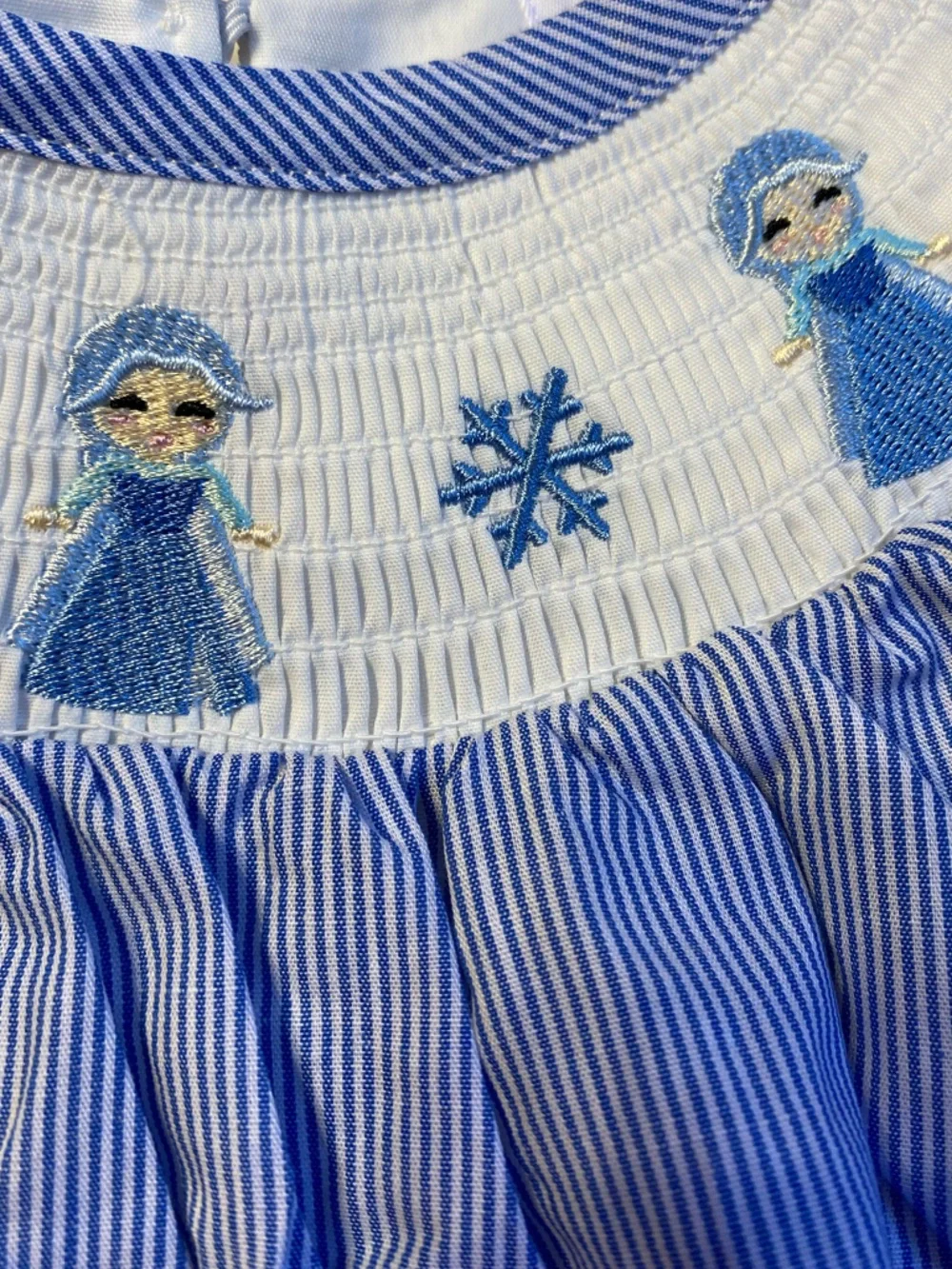 Rylee Faith Designs Smocked Striped Elsa Bubble Ribboned Sleeve NWT size 18 mths - Picture 3 of 7